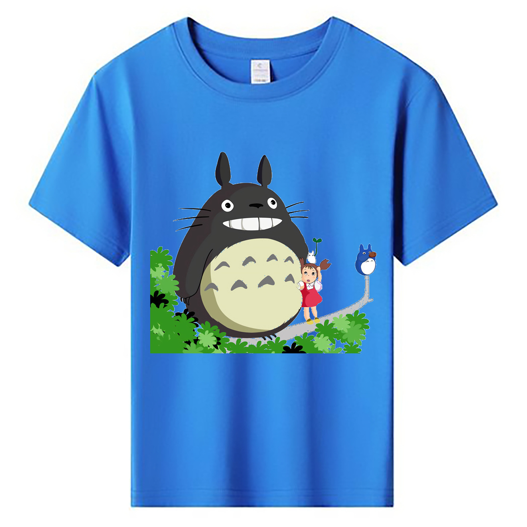 （画像用） となりのトトロ 草壁メイ 草壁サツキ My Neighbor Totoro Satsuki Kusakabe Mei Kusakabe 綿100％キッズTシャツ（フロントプリント）